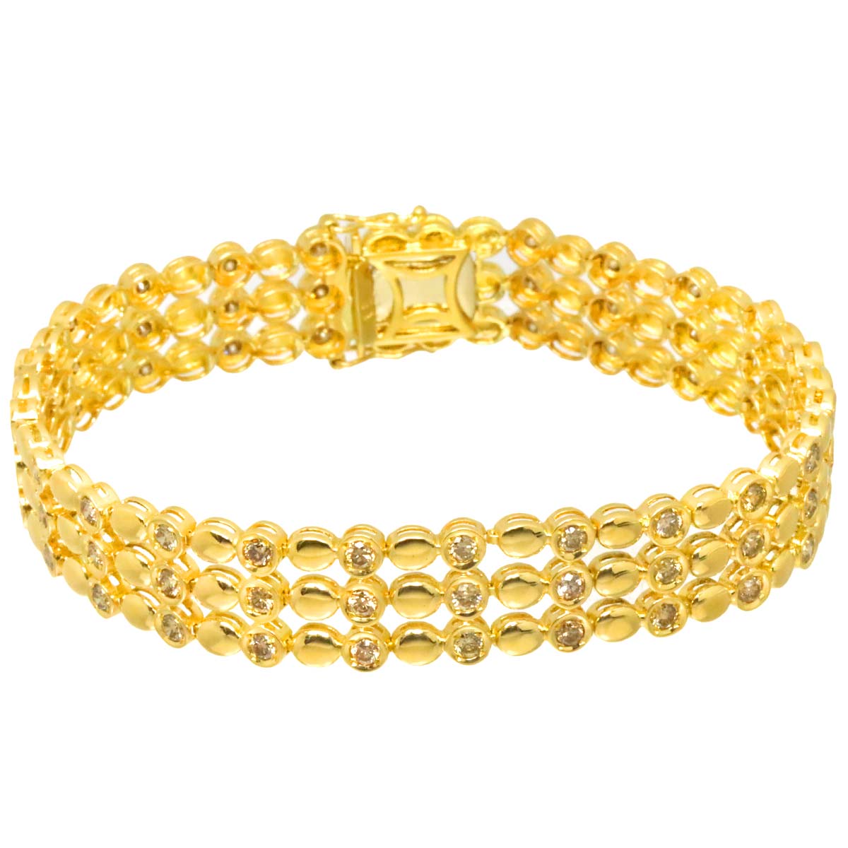 Diamond 3.00ct Bracelet K18 YG Yellow Gold 750