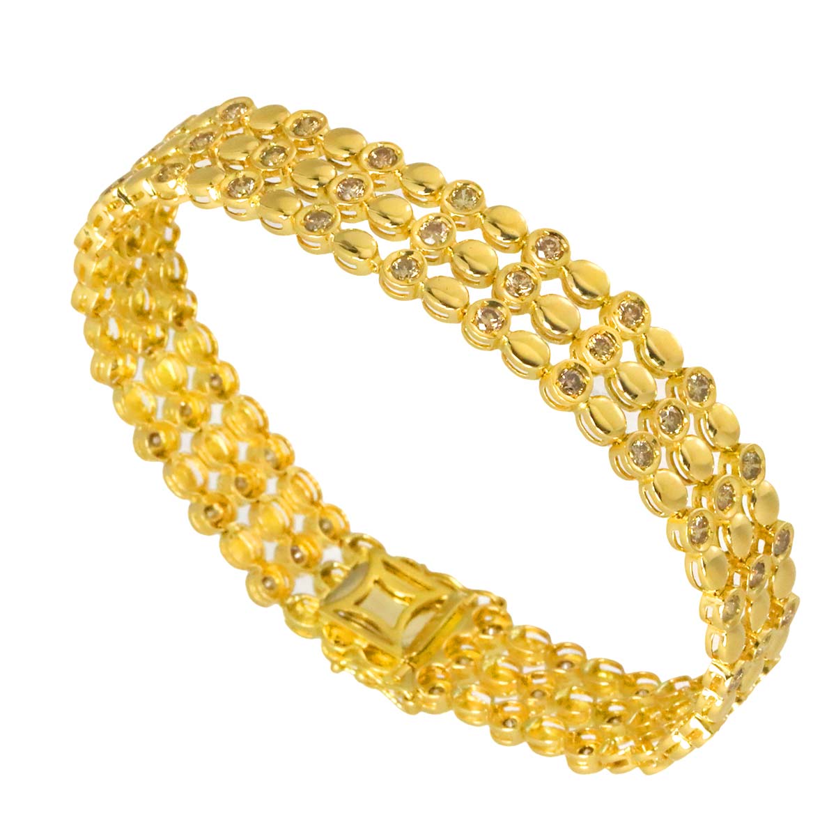 Diamond 3.00ct Bracelet K18 YG Yellow Gold 750
