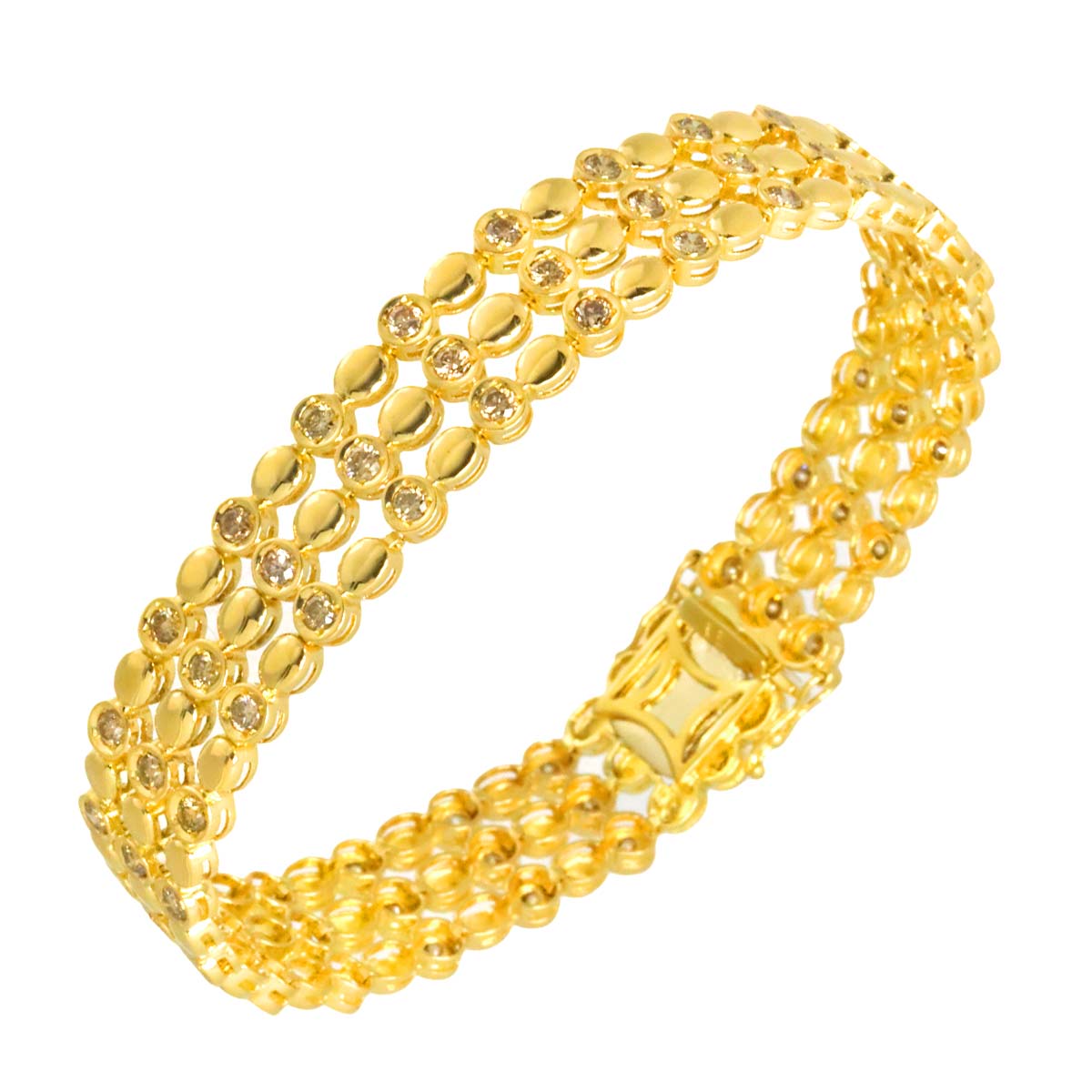 Diamond 3.00ct Bracelet K18 YG Yellow Gold 750