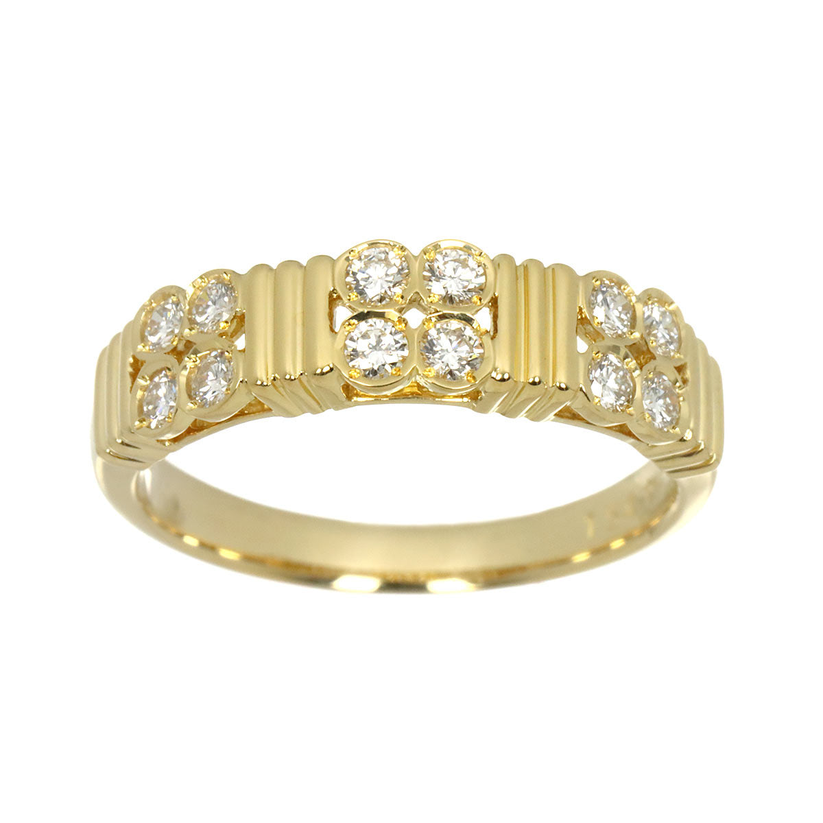 Diamond Ring 18K YG 750 size5.25(US)