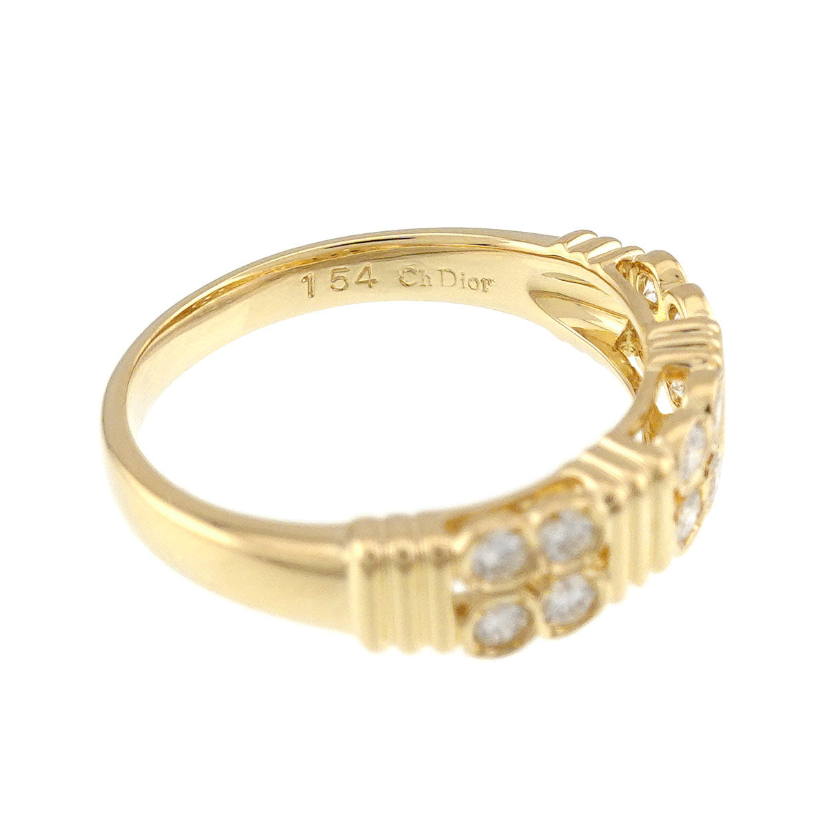 Diamond Ring 18K YG 750 size5.25(US)