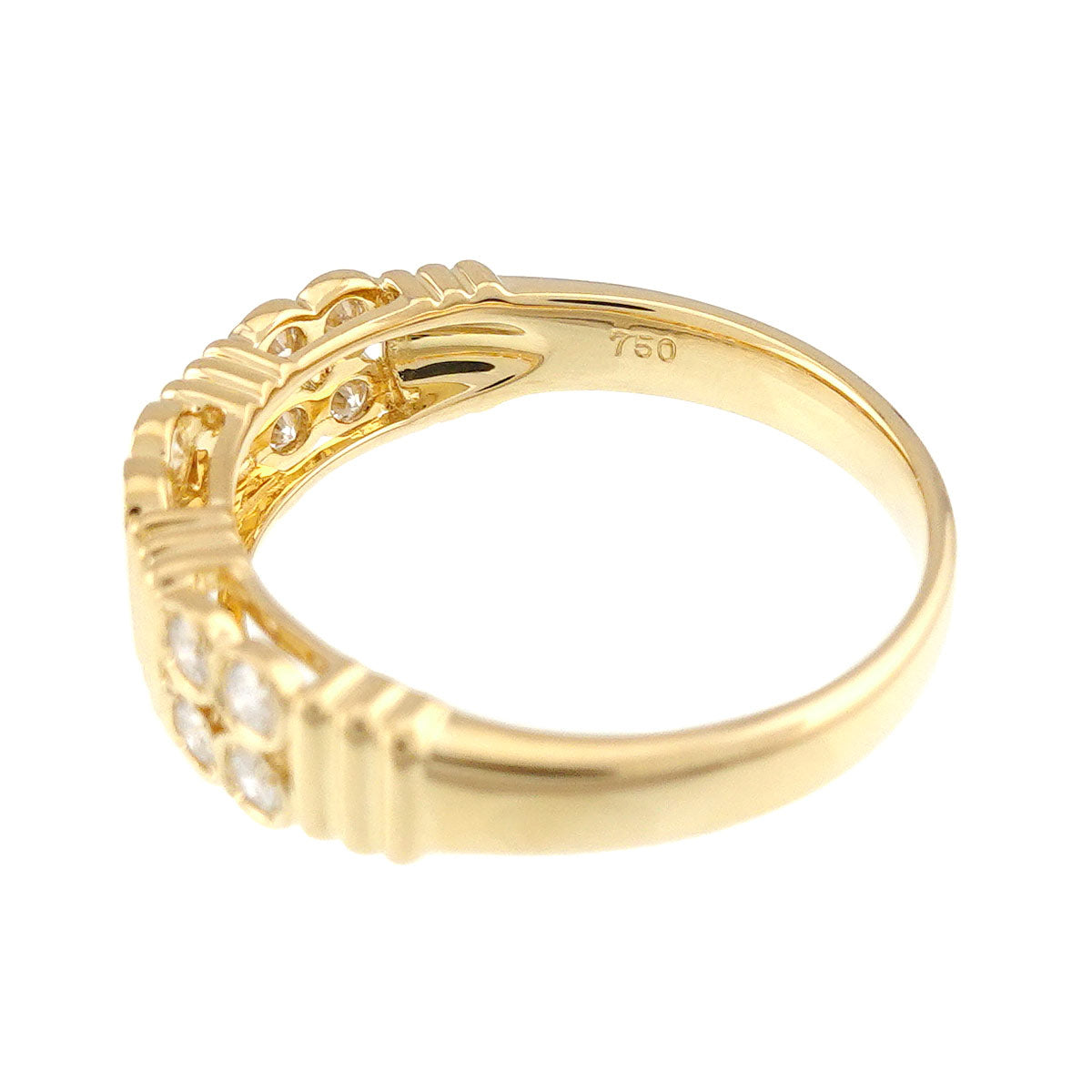 Diamond Ring 18K YG 750 size5.25(US)
