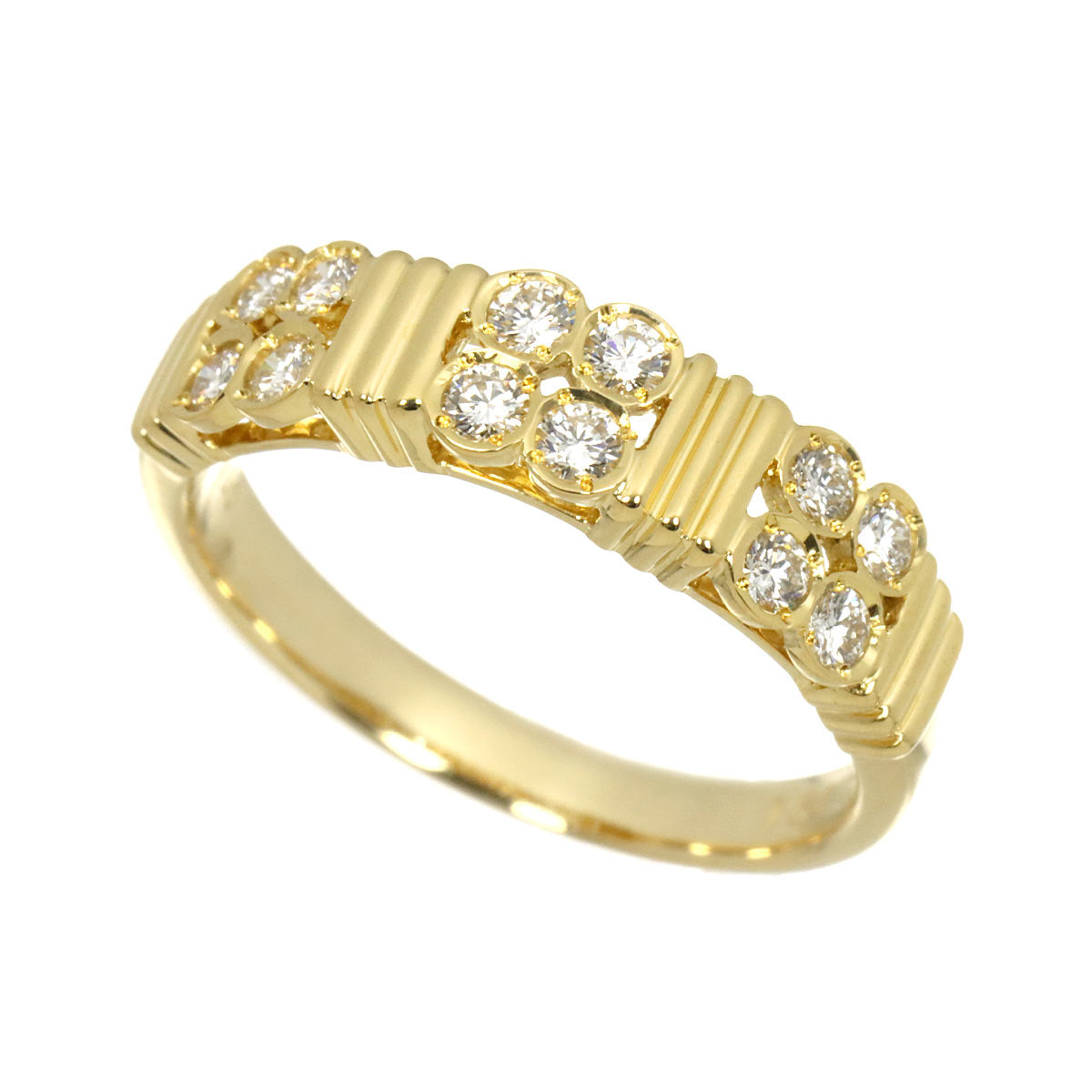 Diamond Ring 18K YG 750 size5.25(US)