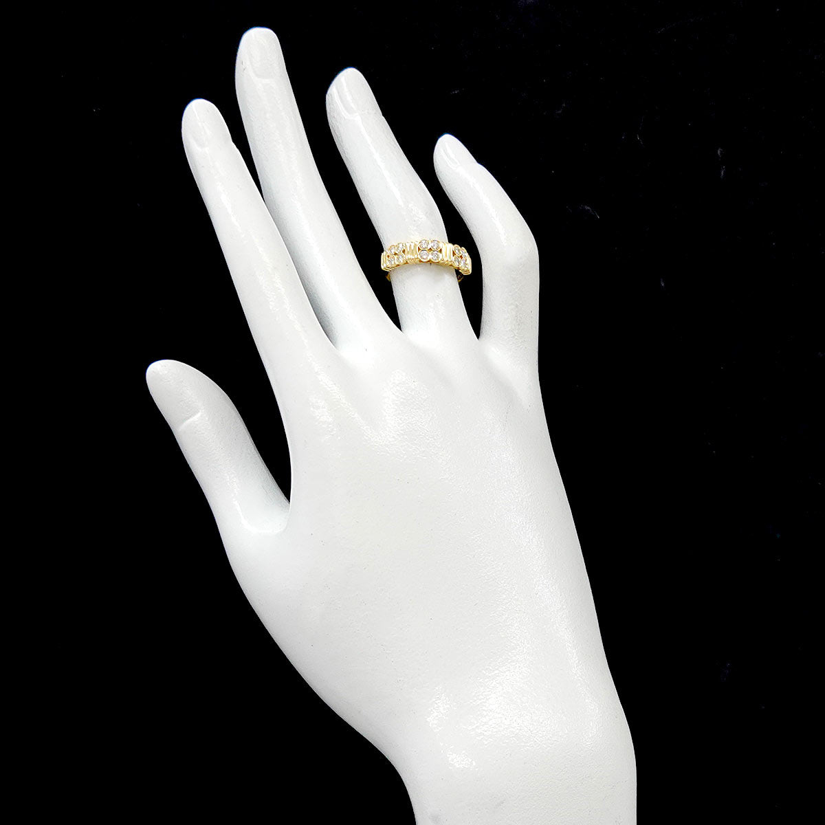 Diamond Ring 18K YG 750 size5.25(US)