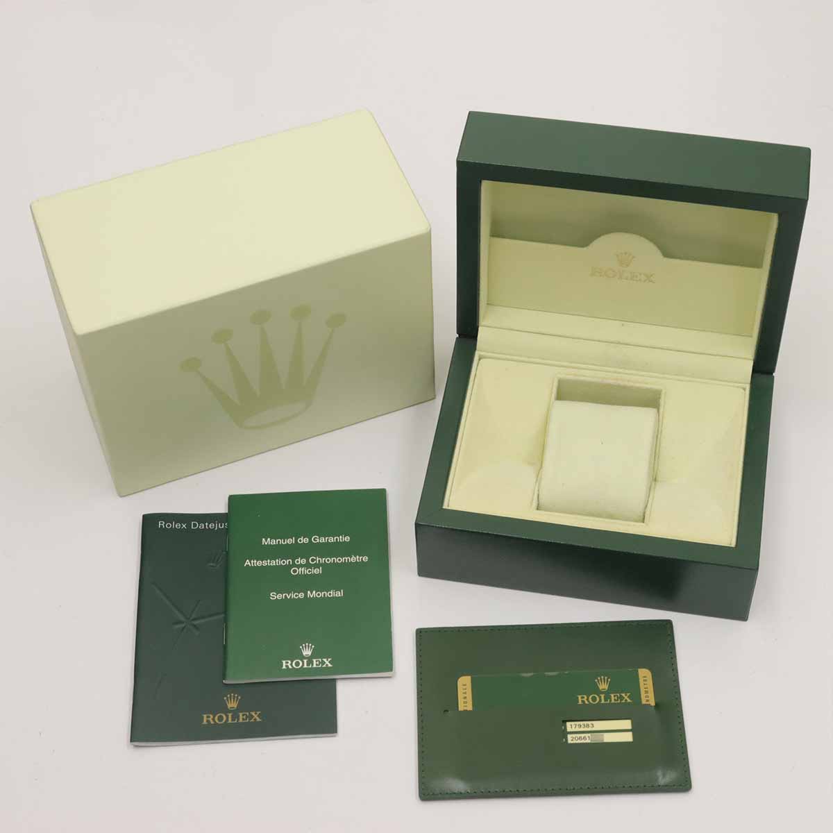 Datejust 179383G Serial Random Diamond 750 YG White Dial Ladies