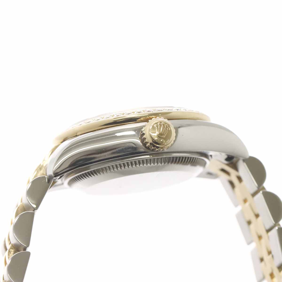Datejust 179383G Serial Random Diamond 750 YG White Dial Ladies