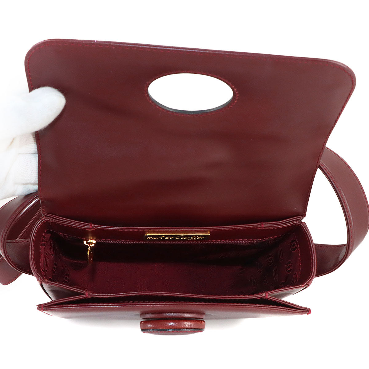 Must Line Shoulder Bag Leather Bordeaux Purse