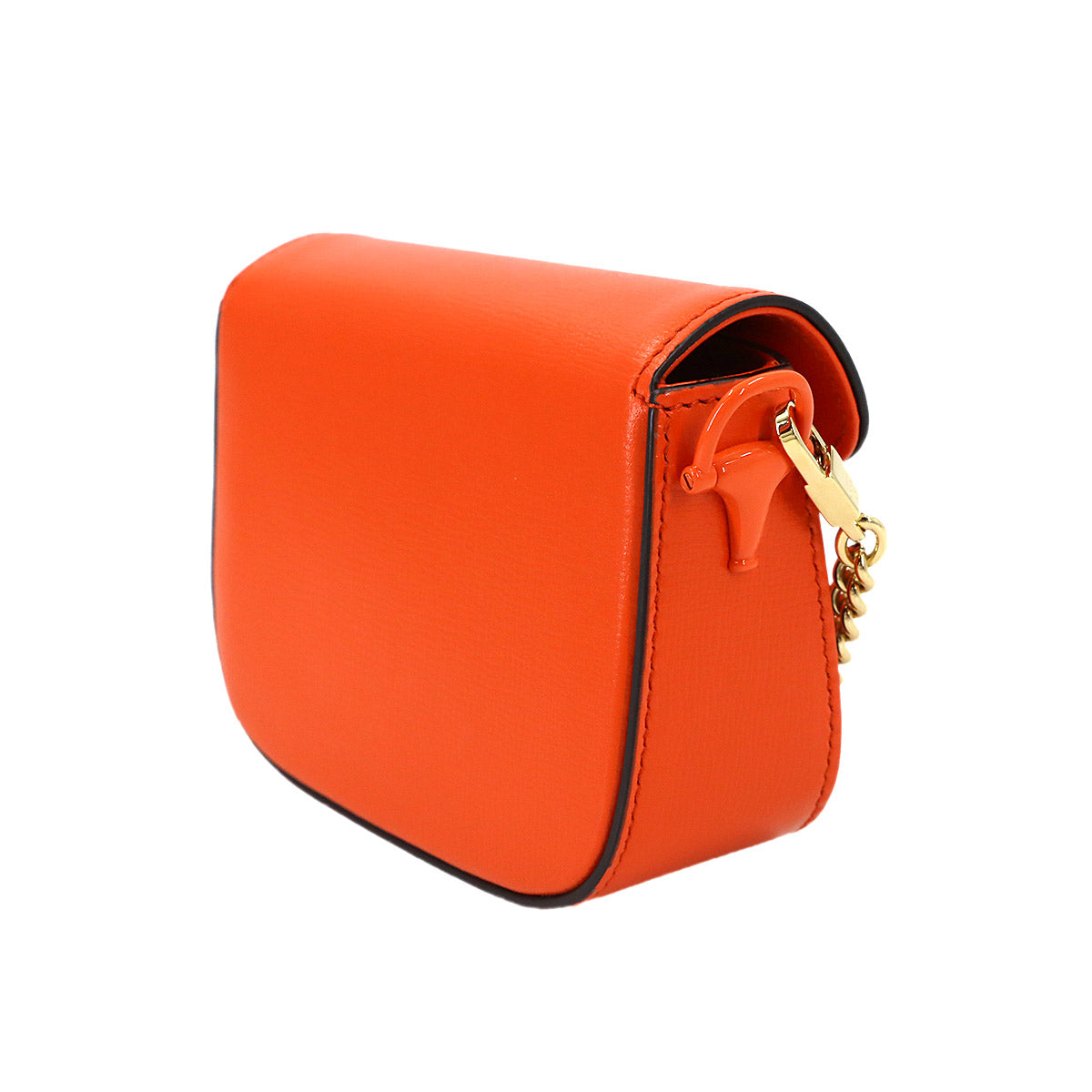 Horsebit 1955 Mini Chain Hand Shoulder Bag Leather Orange 726863