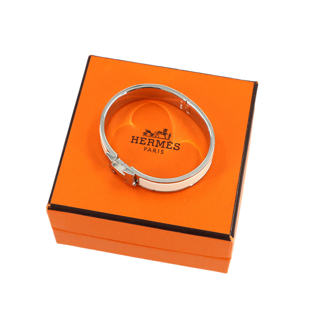 Clic H PM Bangle Silver White Accessory 90317160