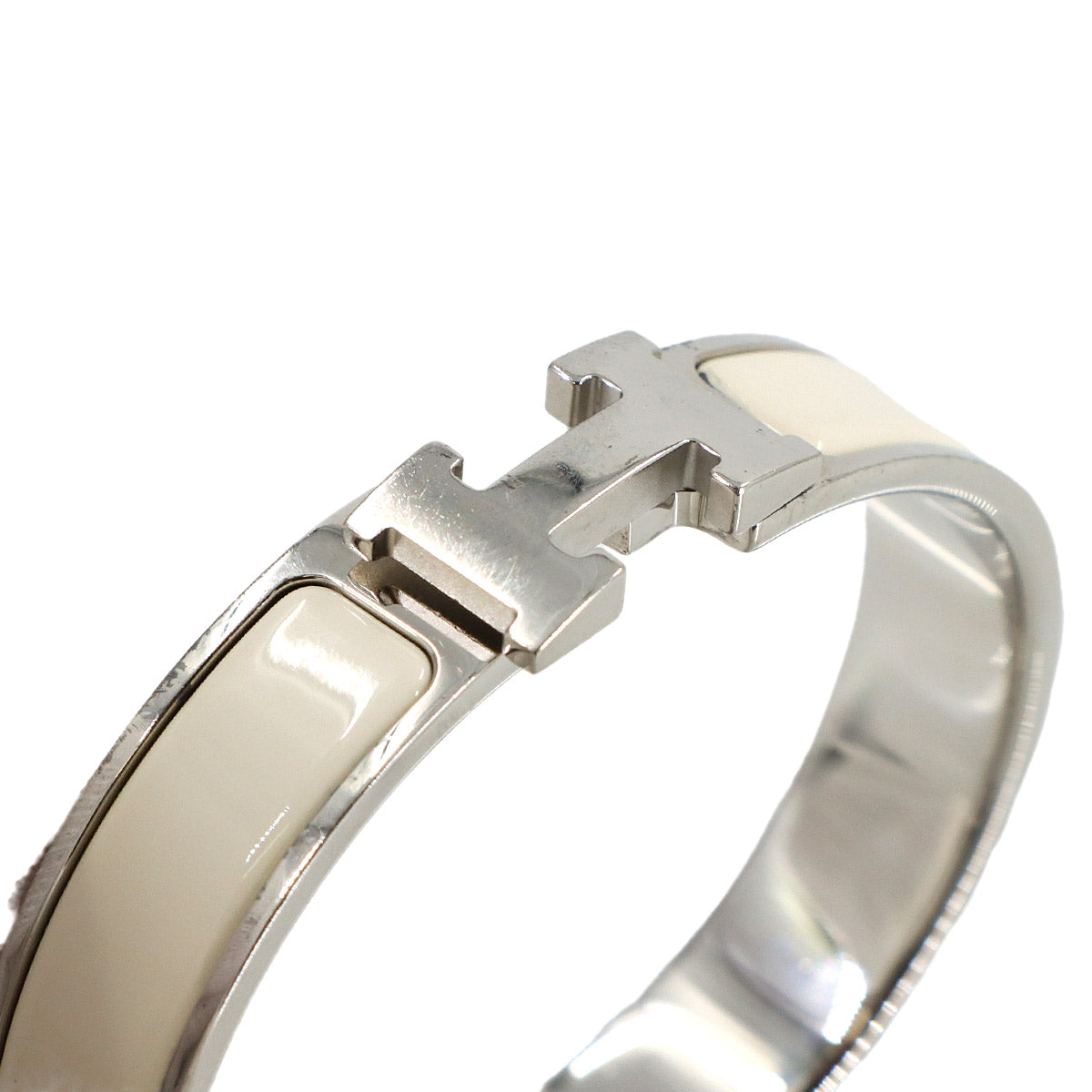 Clic H PM Bangle Silver White Accessory 90317160