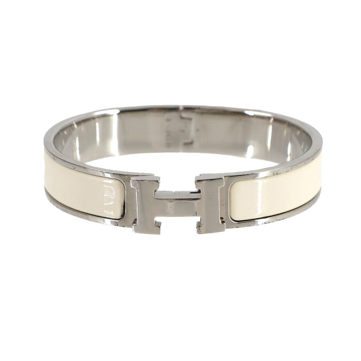 Clic H PM Bangle Silver White Accessory 90317160