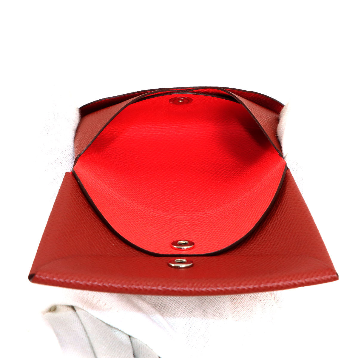Calvi Duo Card Case Evercolor Rouge Venitien Rose Texese
