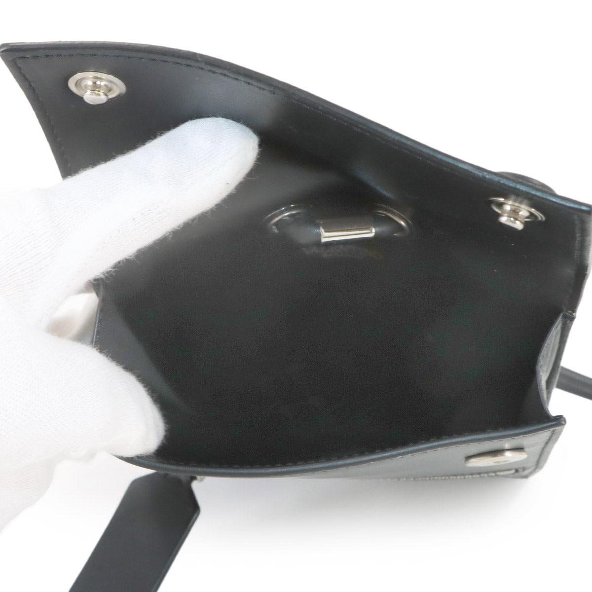 VLTN Logo Shoulder Bag Neck Pouch Leather