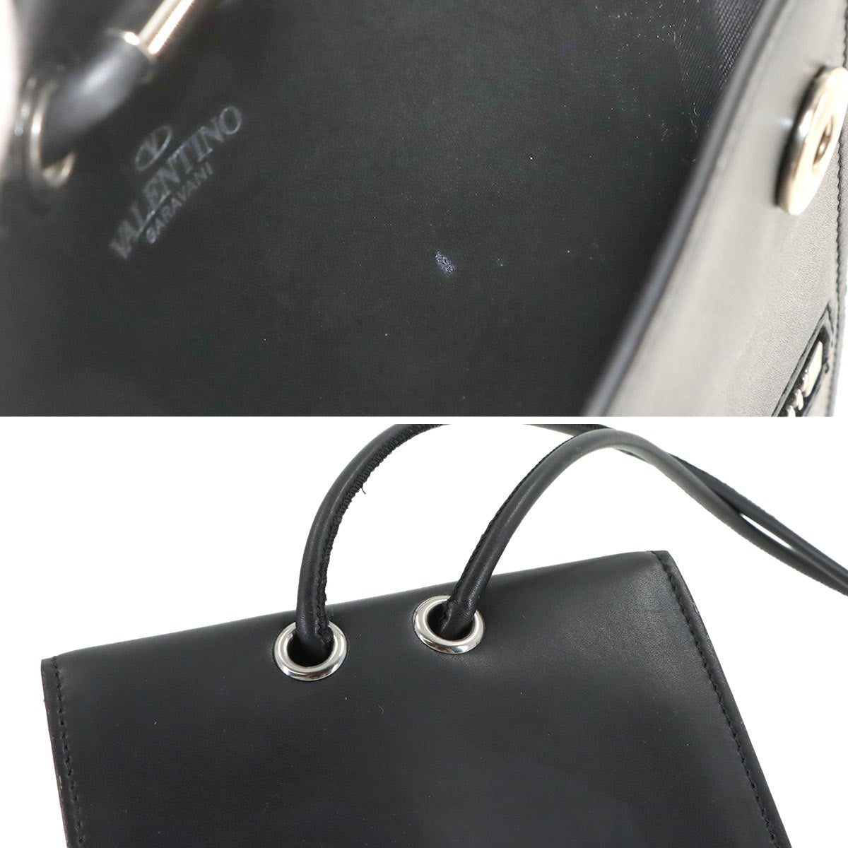 VLTN Logo Shoulder Bag Neck Pouch Leather