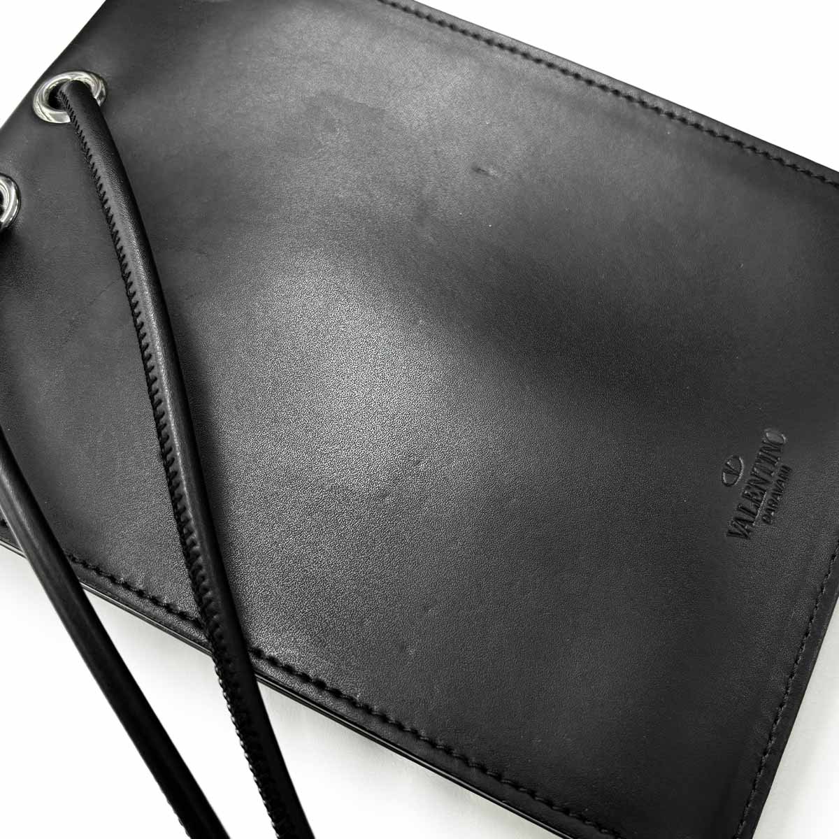 VLTN Logo Shoulder Bag Neck Pouch Leather