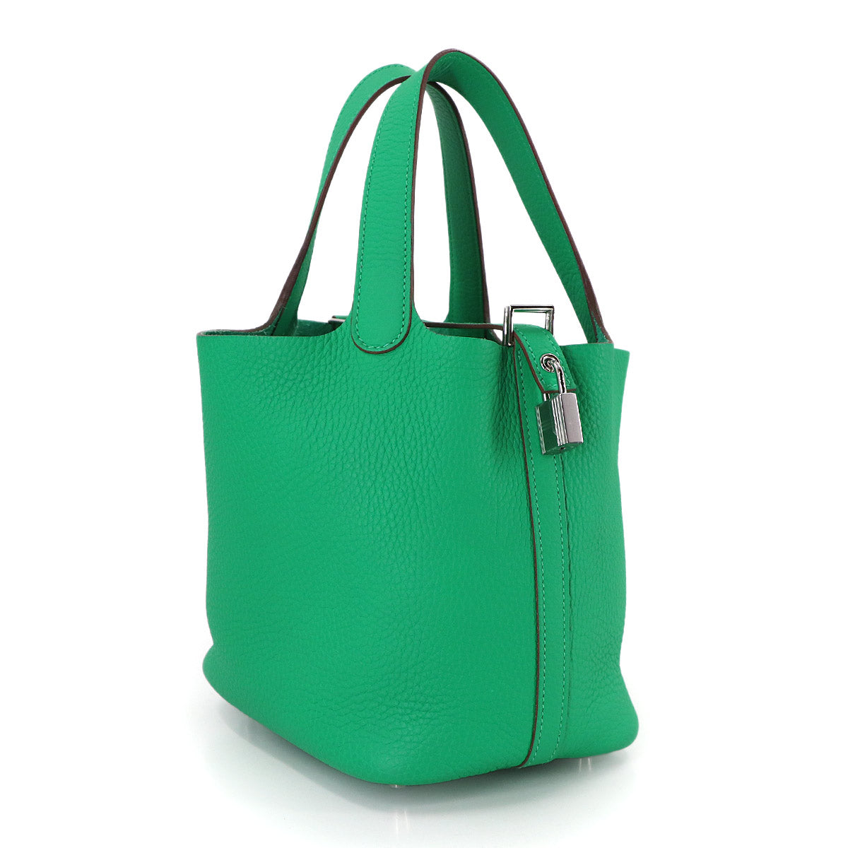 Picotin Lock PM Hand Bag Taurillon Clemence Menthe
