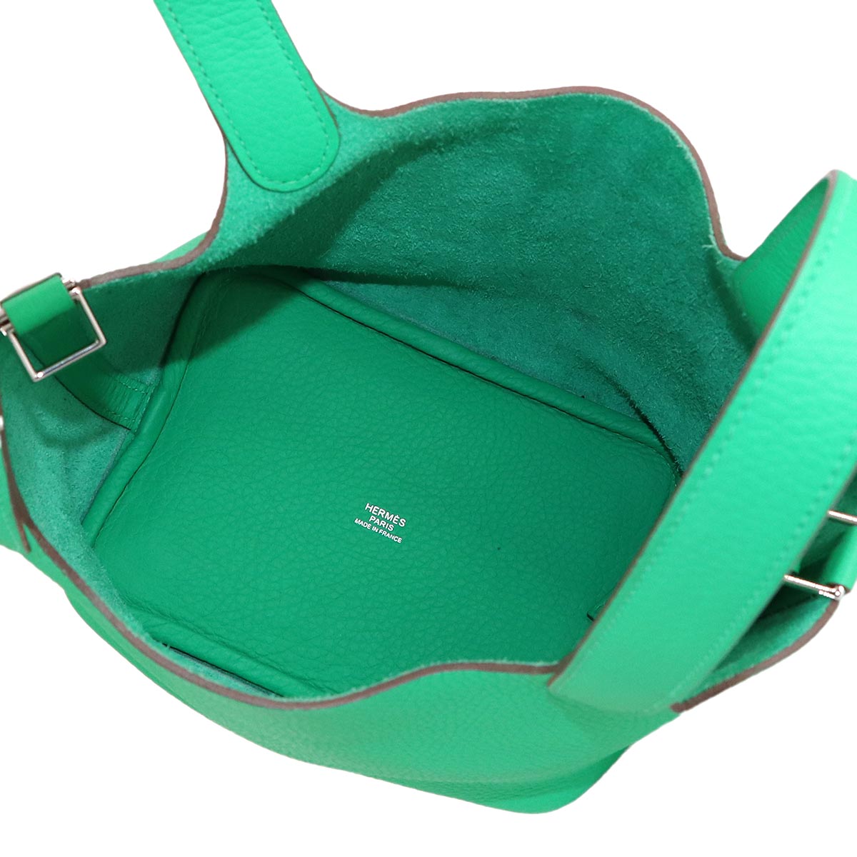 Picotin Lock PM Hand Bag Taurillon Clemence Menthe