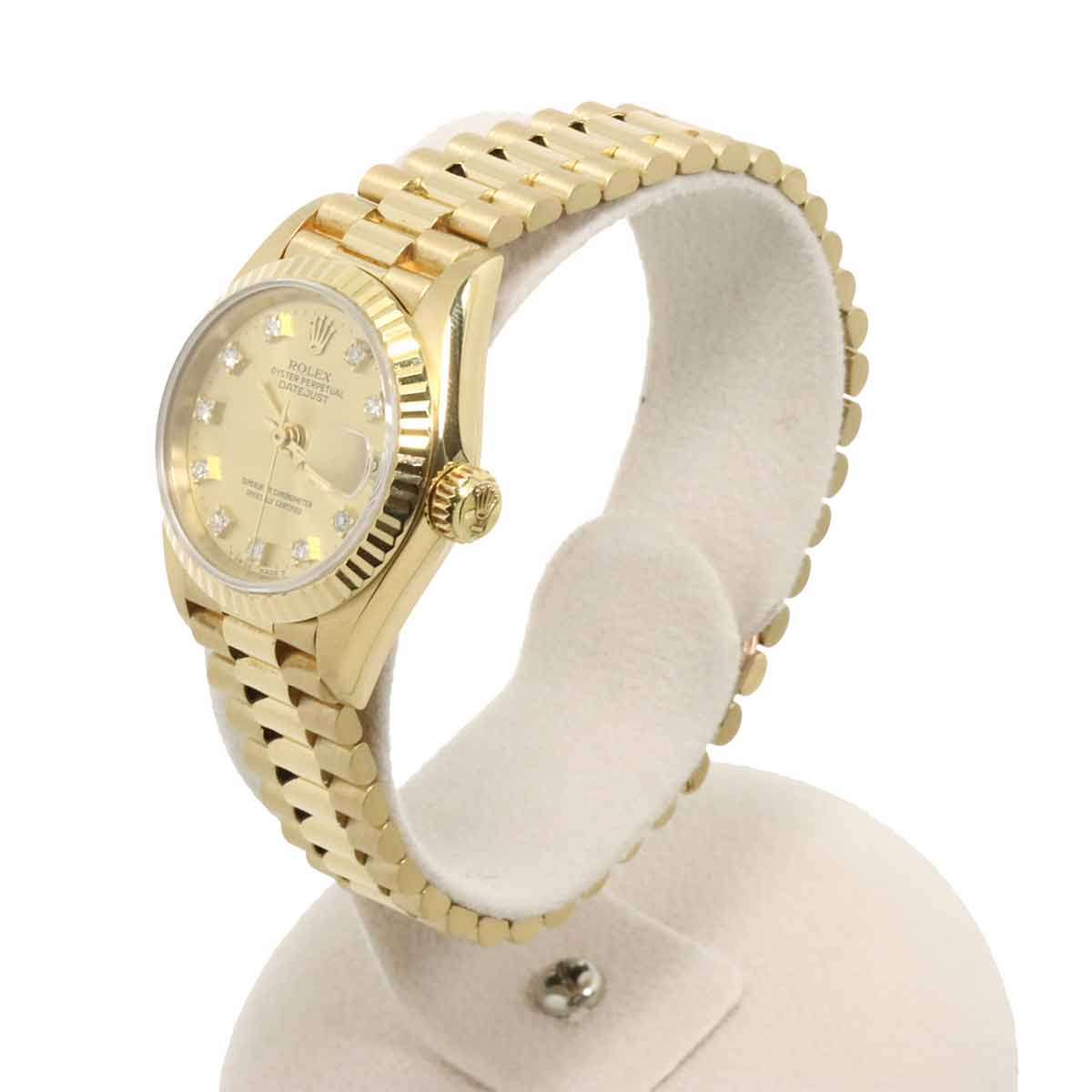 Datejust 69178G Serial 9 750 YG 10P Diamond Gold Dial Ladies