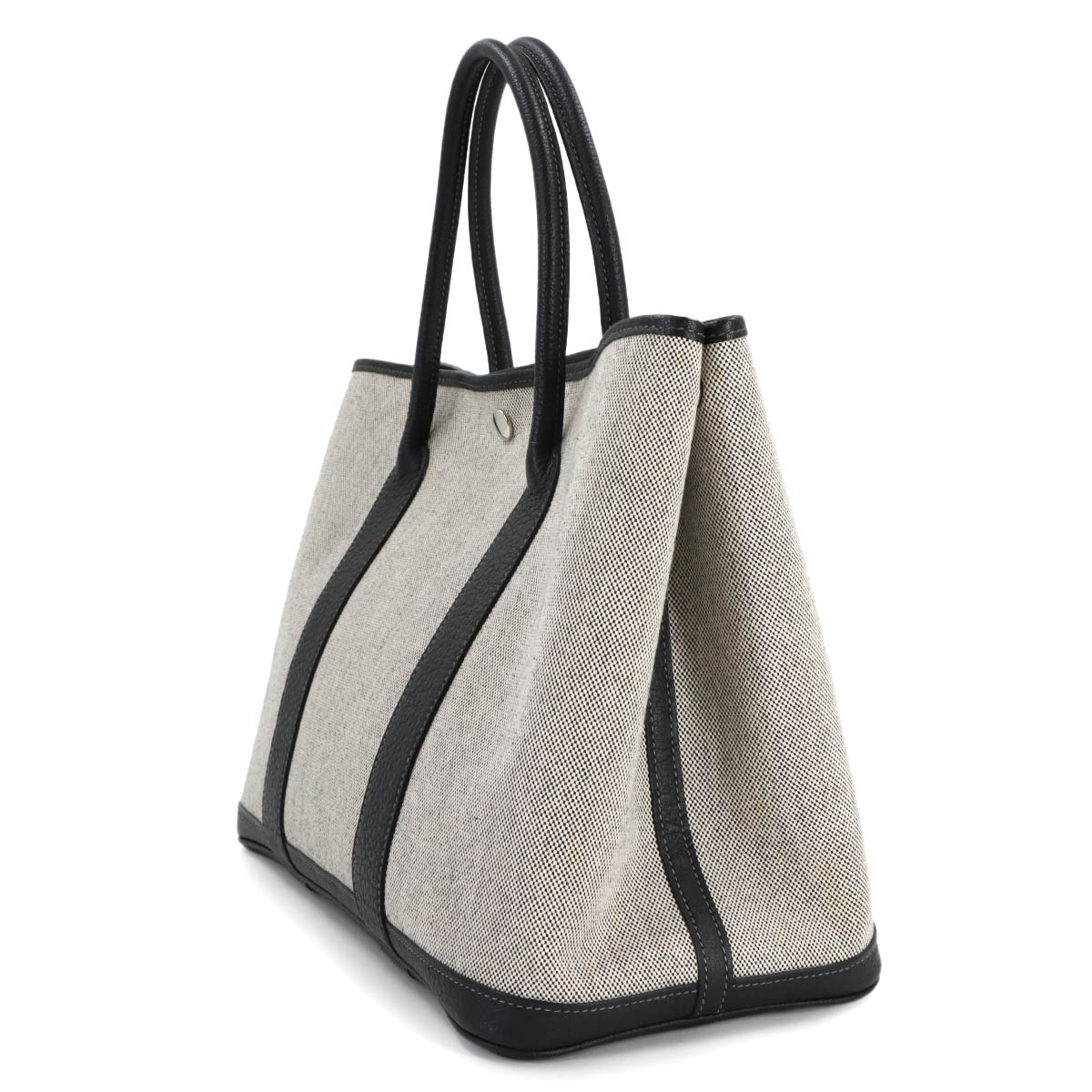 Garden Party PM Tote Bag Toile H Negonda Black Gray