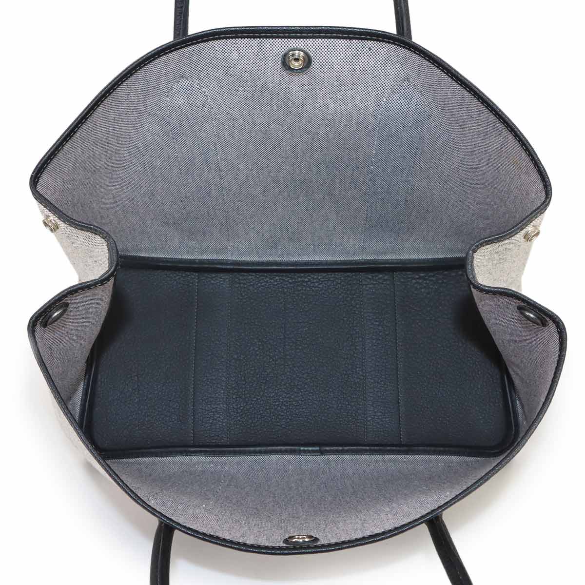 Garden Party PM Tote Bag Toile H Negonda Black Gray