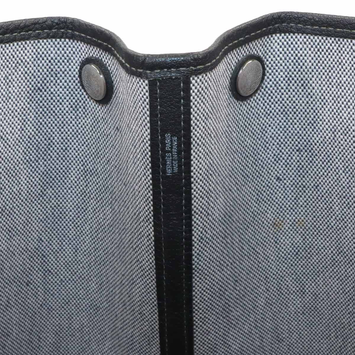 Garden Party PM Tote Bag Toile H Negonda Black Gray