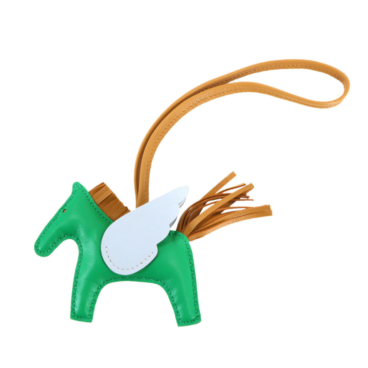 Rodeo Pegasus PM Bag Charm Agneau Milo Menthe Sesame Bleu Brumu