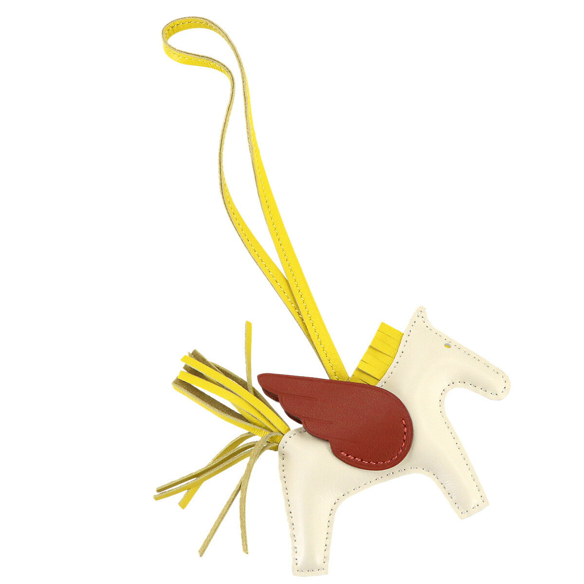 Rodeo Pegasus PM Bag Charm Agneau Milo Craie Lime Cuivre
