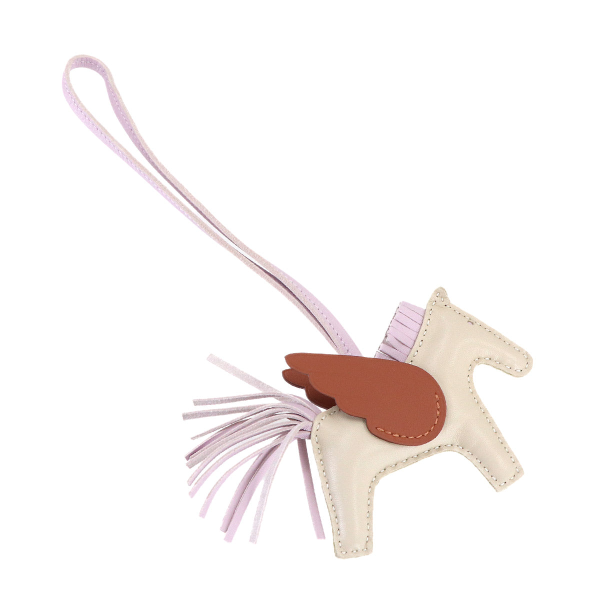 Rodeo Pegasu PM Bag Charm Agneau Milo Swift Craie Gold