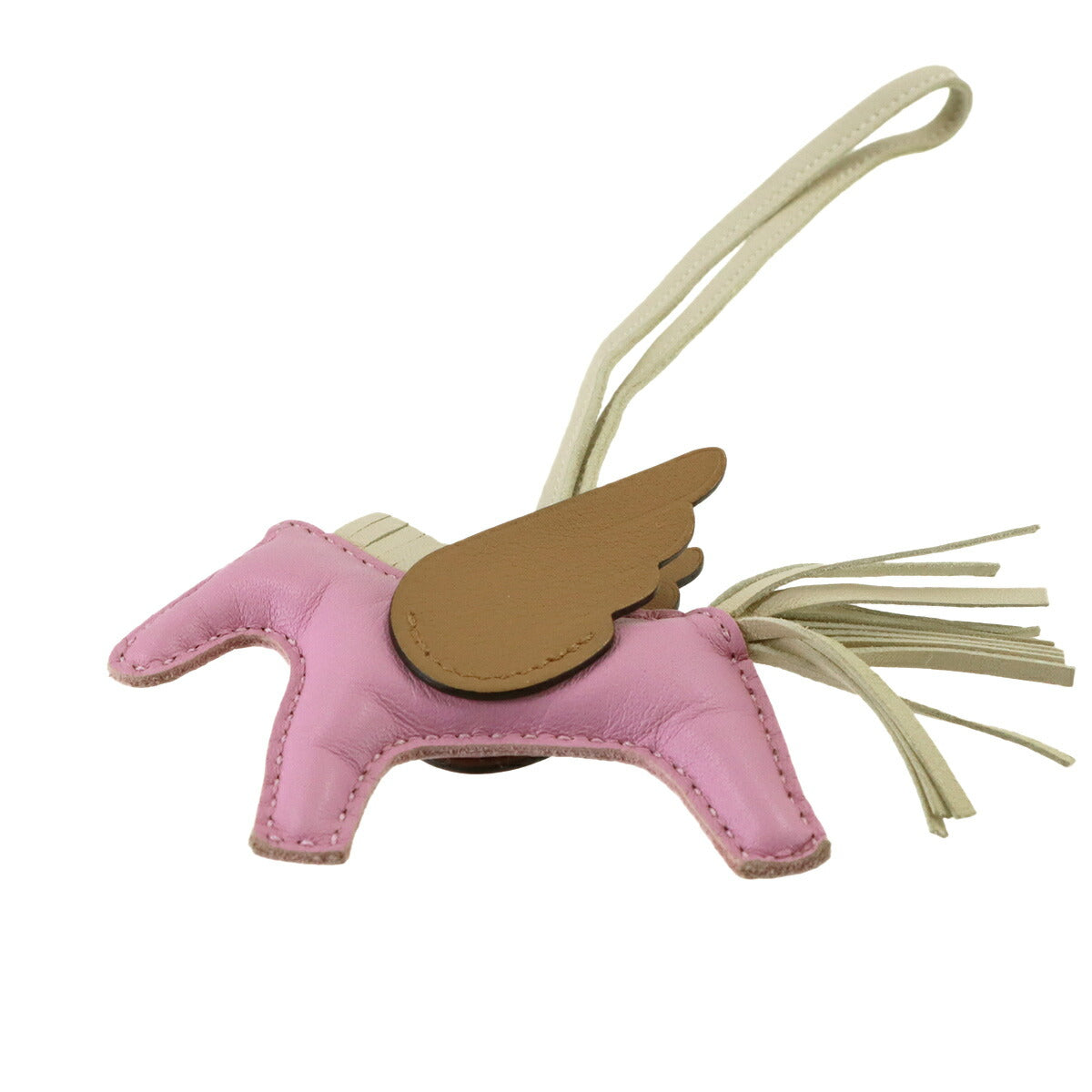 Rodeo Pegasus PM Bag Charm Agneau Milo Mauve sylvestre Craie
