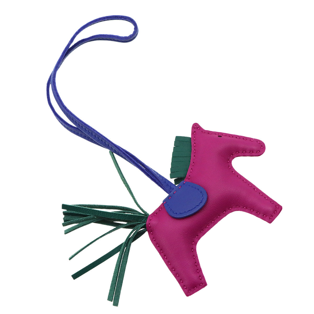 Rodeo PM Bag Charm Agneau Milo Rose Purple Blue Electric