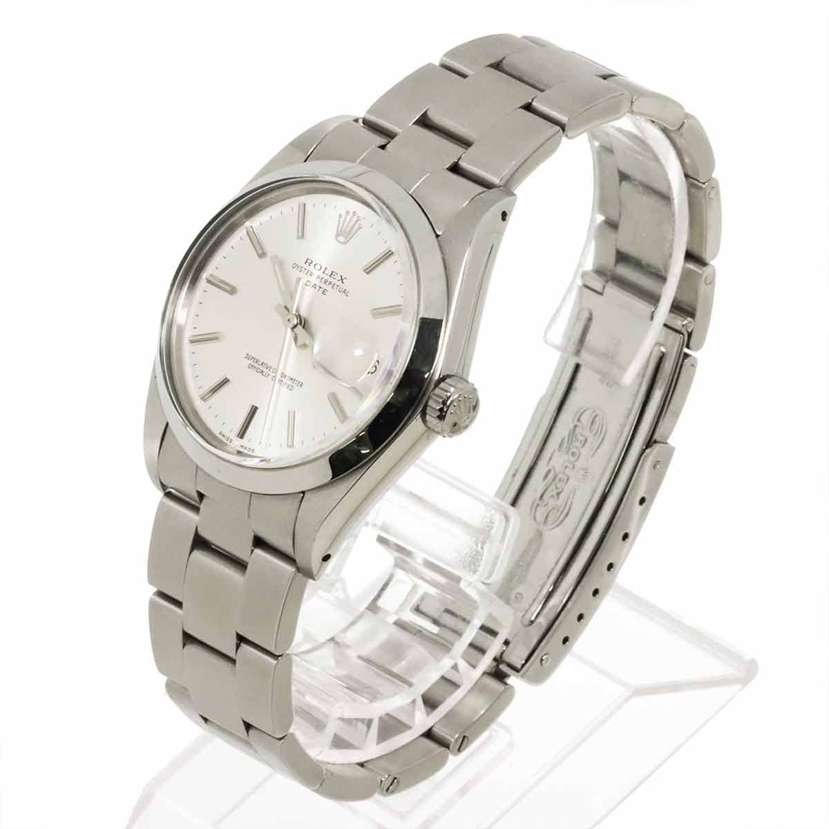 Oyster Perpetual Date 1500 Serial 4 Silver Dial Mens Watch