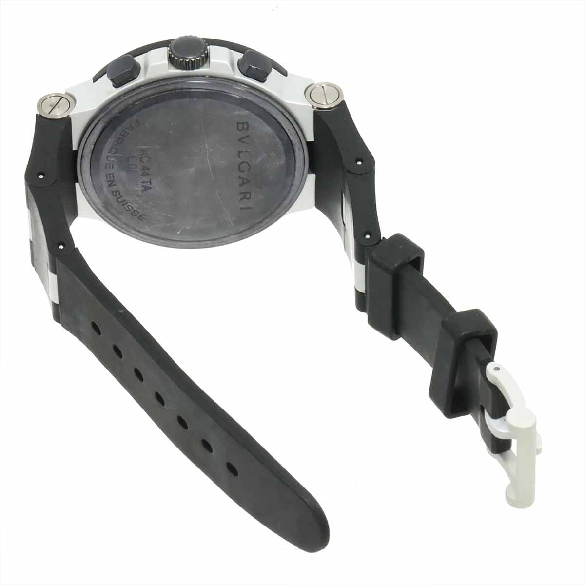Aluminum AC44TA Chronograph Date Silver Black Dial Mens