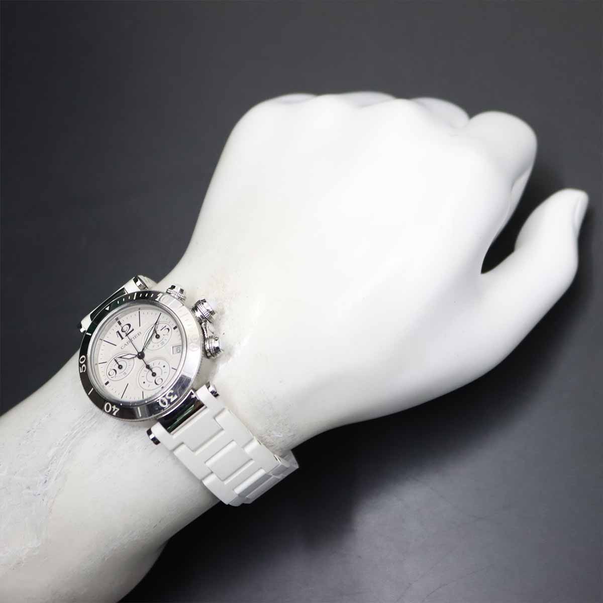 Pasha Seatimer Chronograph W3140005 Quartz Silver Dial