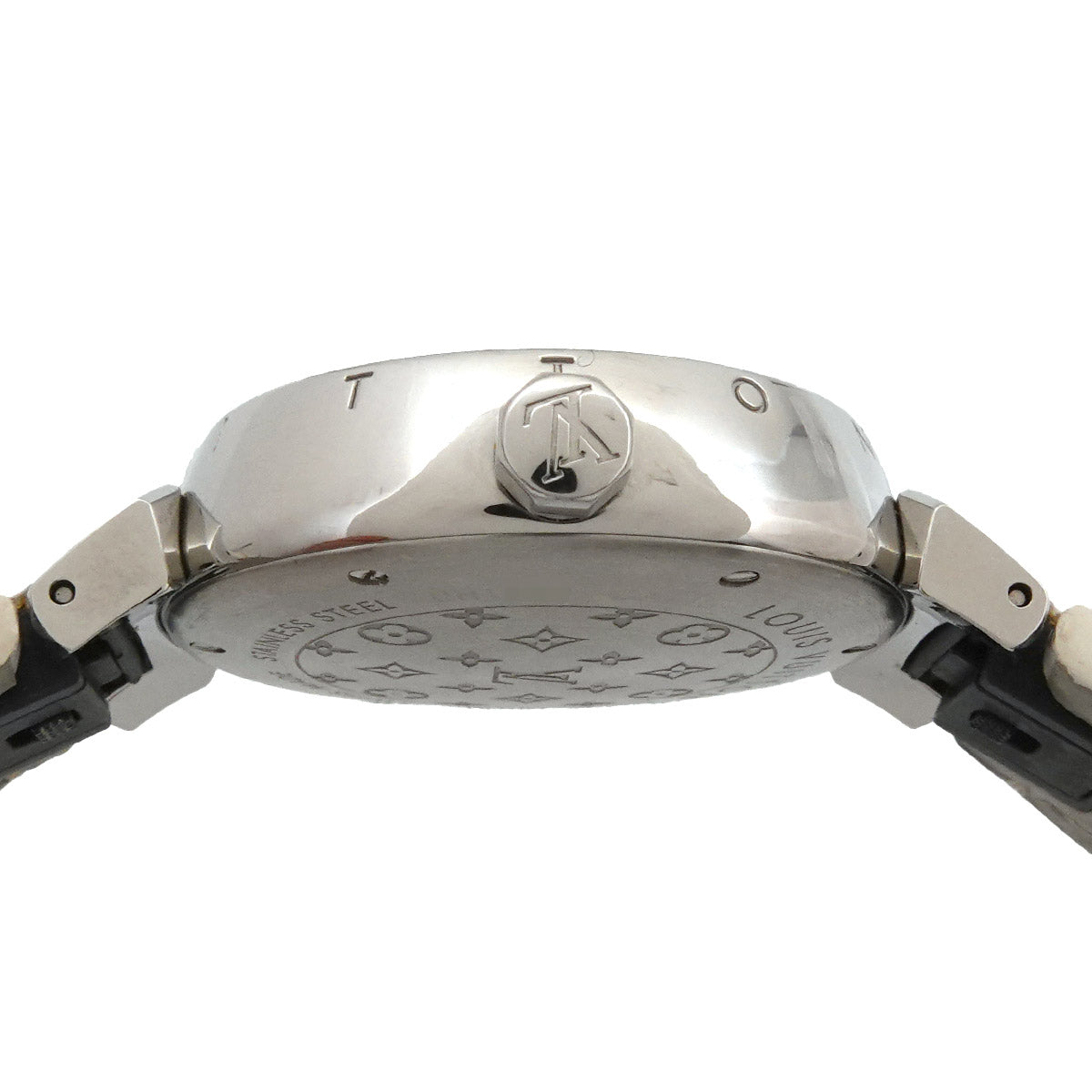 Tambour MM QA116 Quartz Monogram White Dial Ladies