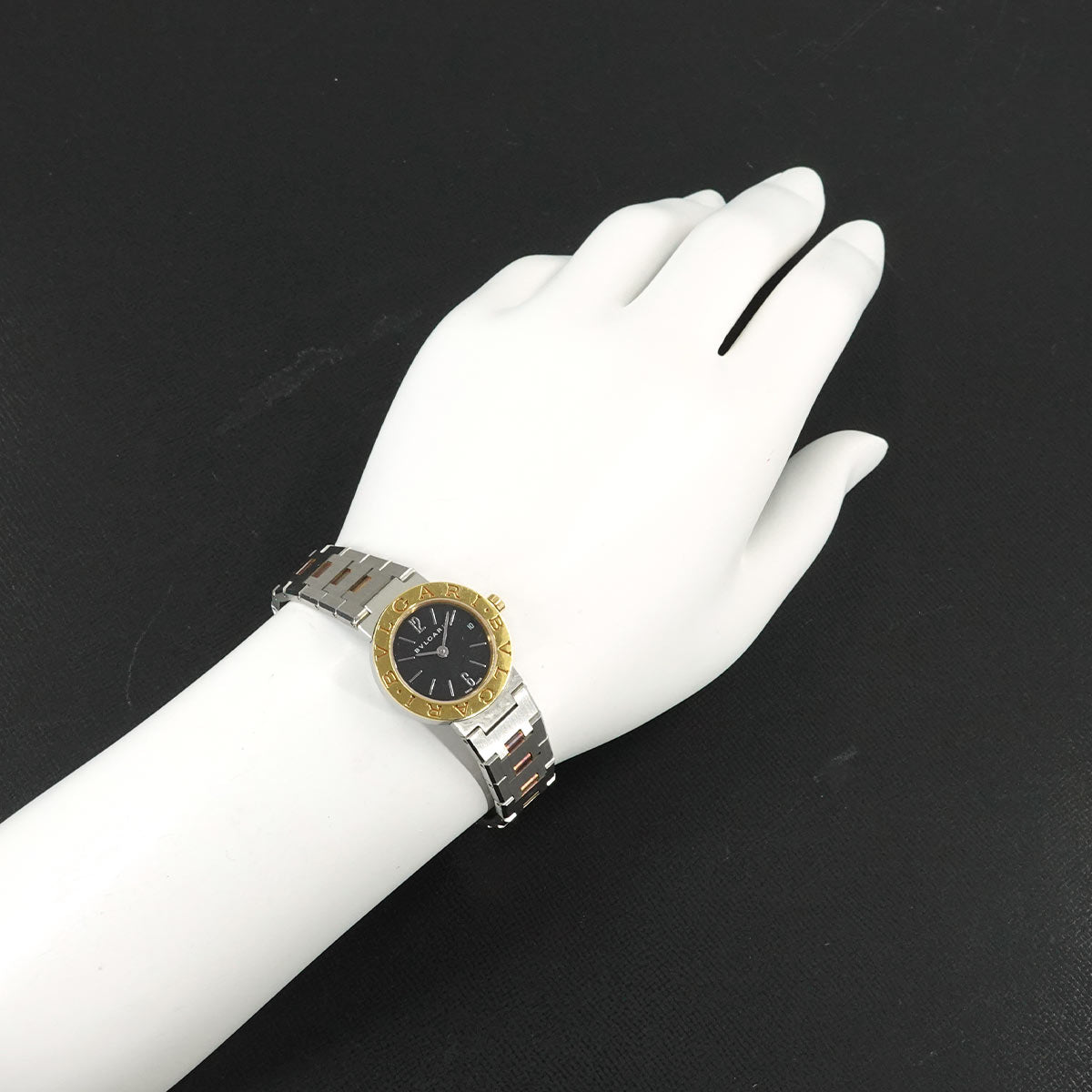 BVLGARIBVLGARI Two Tones BB23SG YG Black Dial Ladies