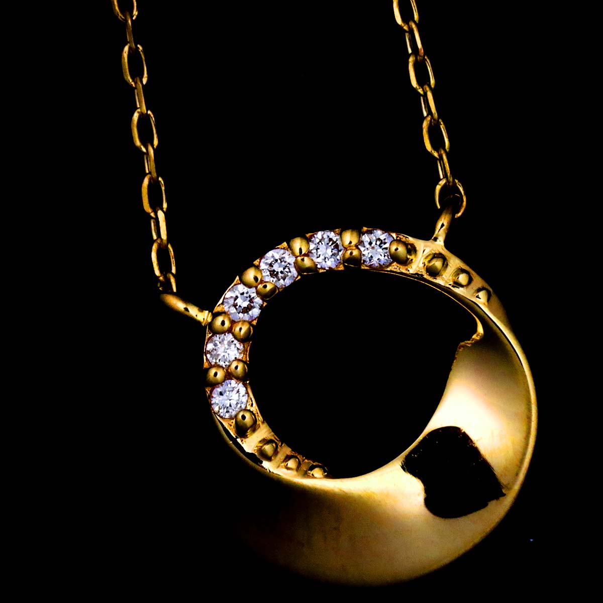 Diamond 0.02ct Necklace 10K YG 416
