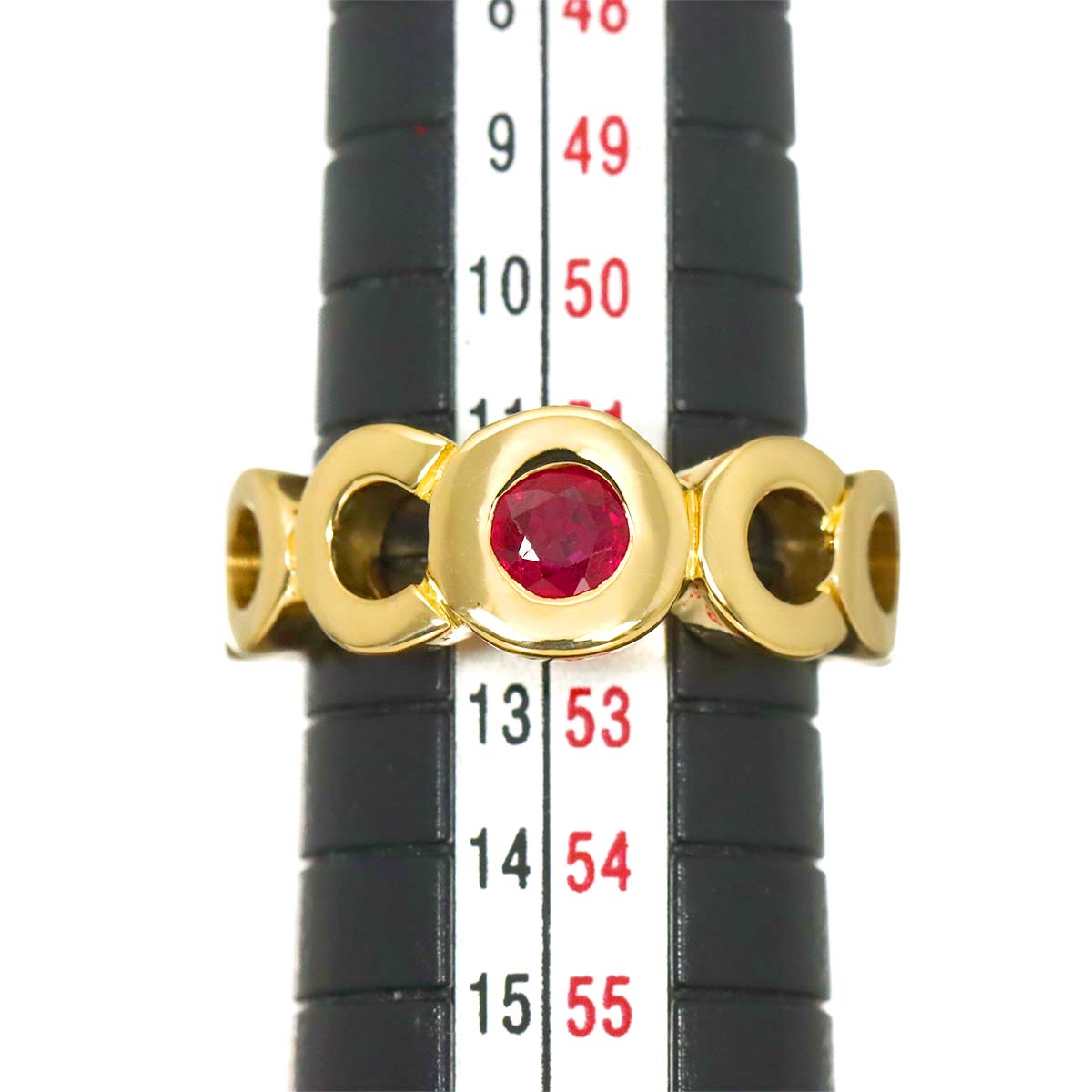 CoCo Ruby Ring 18K Yellow Gold 750 Size5.75-6(US)
