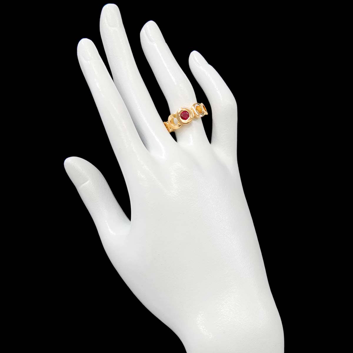 CoCo Ruby Ring 18K Yellow Gold 750 Size5.75-6(US)