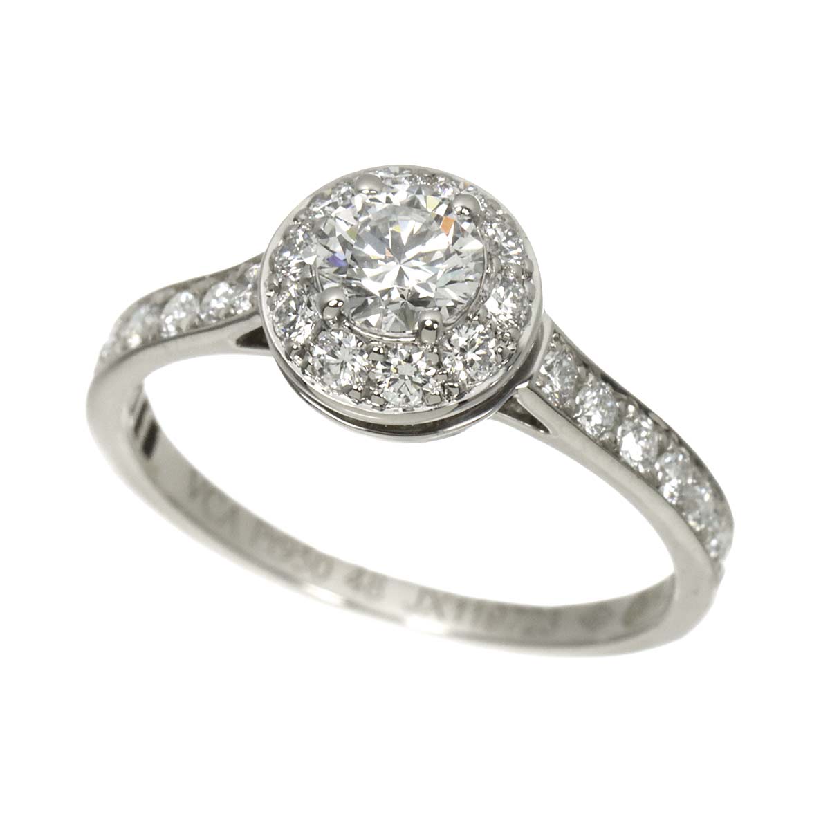 Diamond 0.31ct D/VVS2/3EX Ring Pt size48 4-4.5(US)