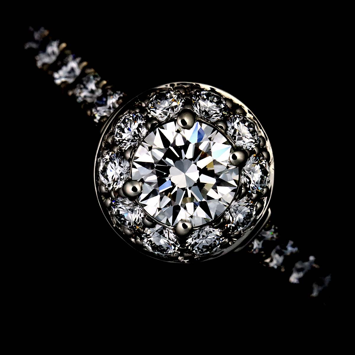 Diamond 0.31ct D/VVS2/3EX Ring Pt size48 4-4.5(US)