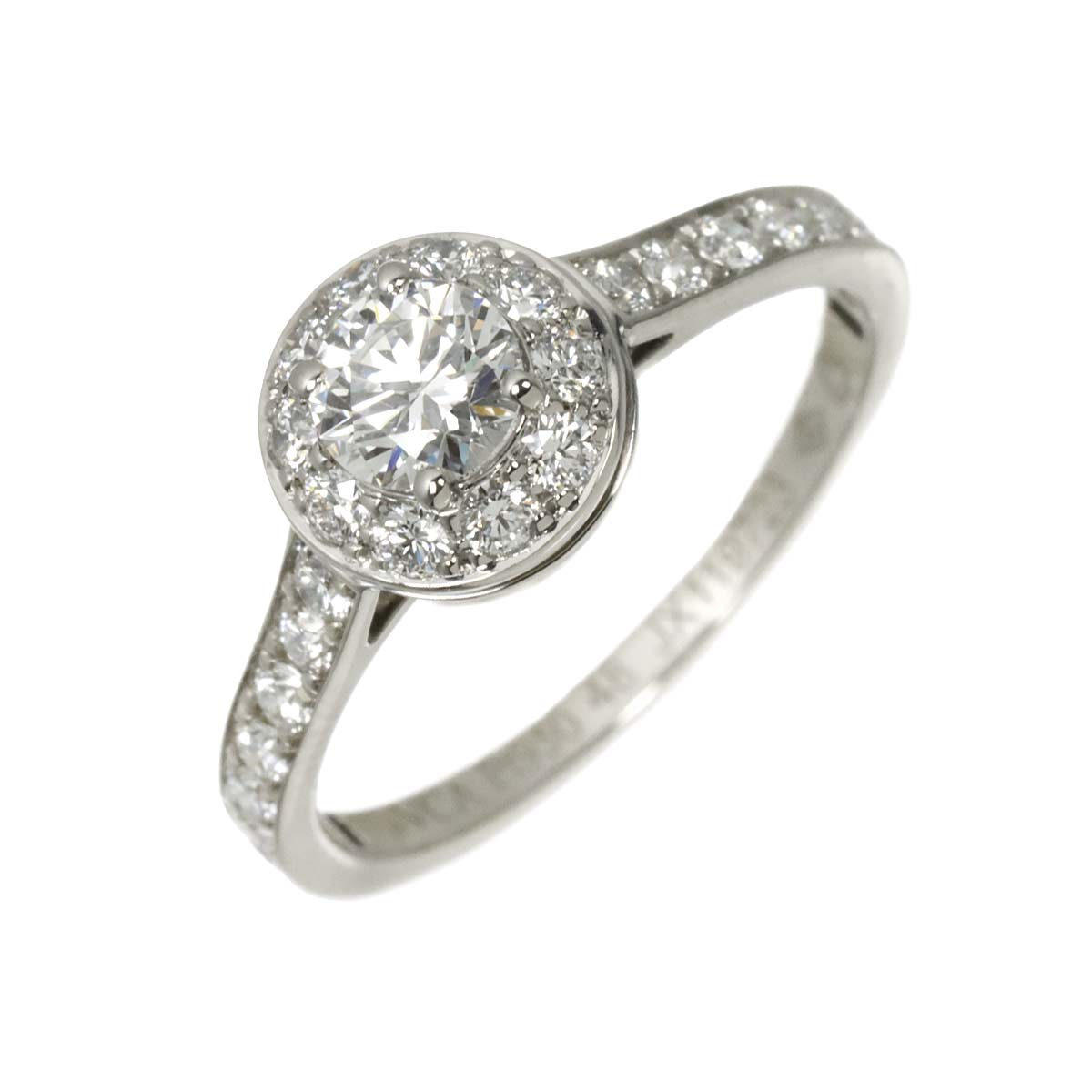 Diamond 0.31ct D/VVS2/3EX Ring Pt size48 4-4.5(US)