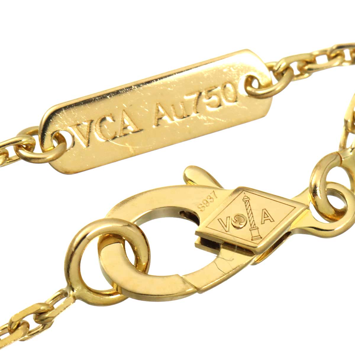Vintage Alhambra Necklace 18K Yellow Gold 750