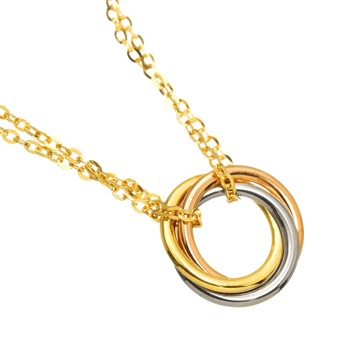 Trinity Mini Necklace 18K YG WG PG 750