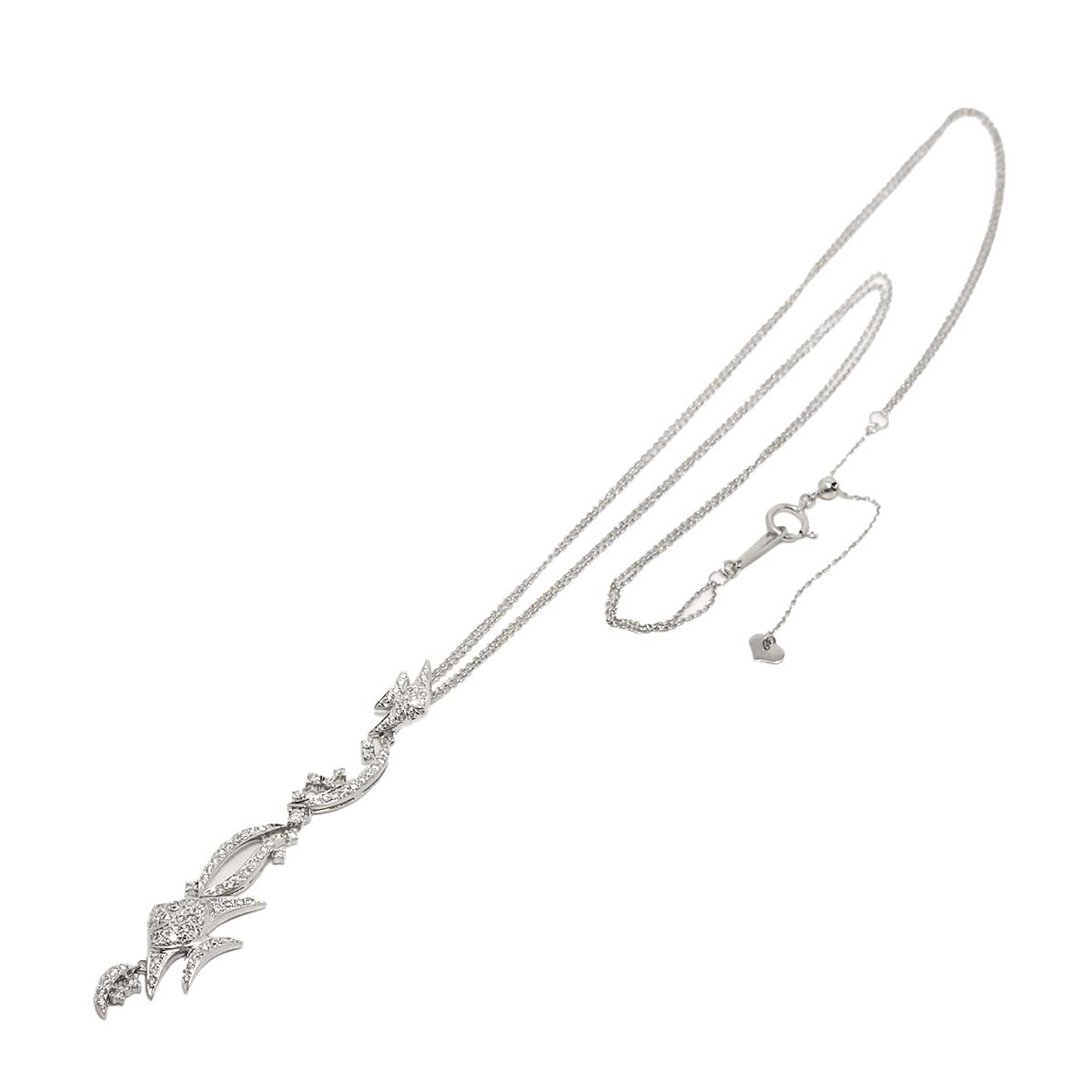 Diamond 0.66ct Necklace 18K WG White Gold 750