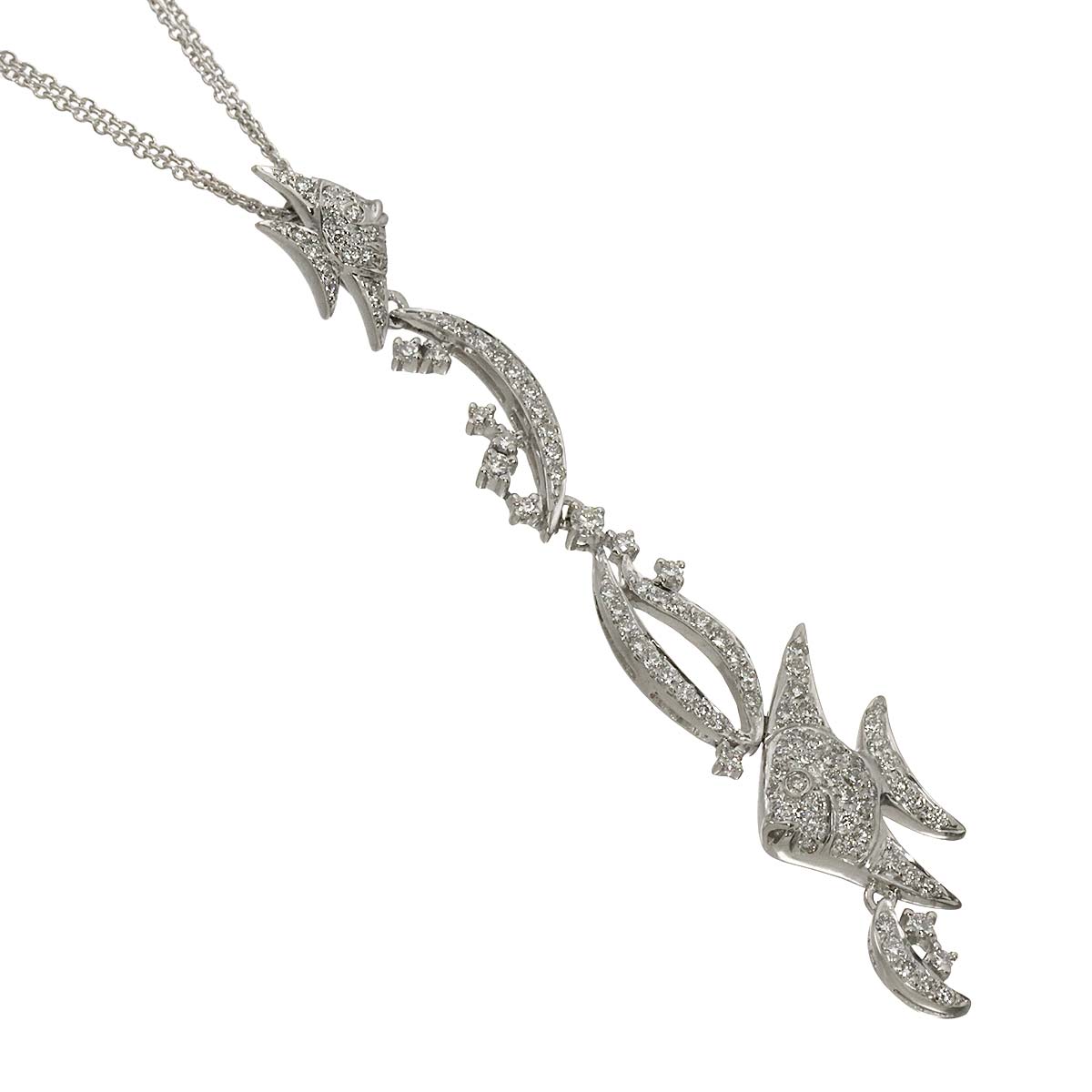Diamond 0.66ct Necklace 18K WG White Gold 750