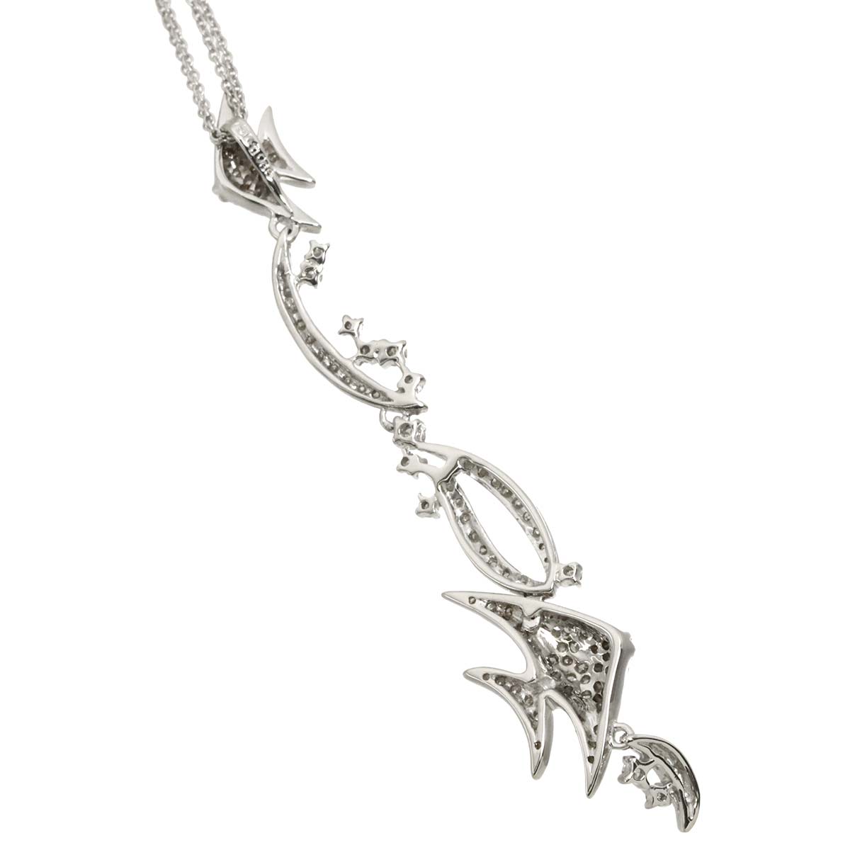 Diamond 0.66ct Necklace 18K WG White Gold 750