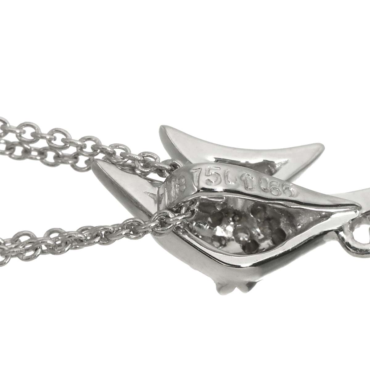 Diamond 0.66ct Necklace 18K WG White Gold 750