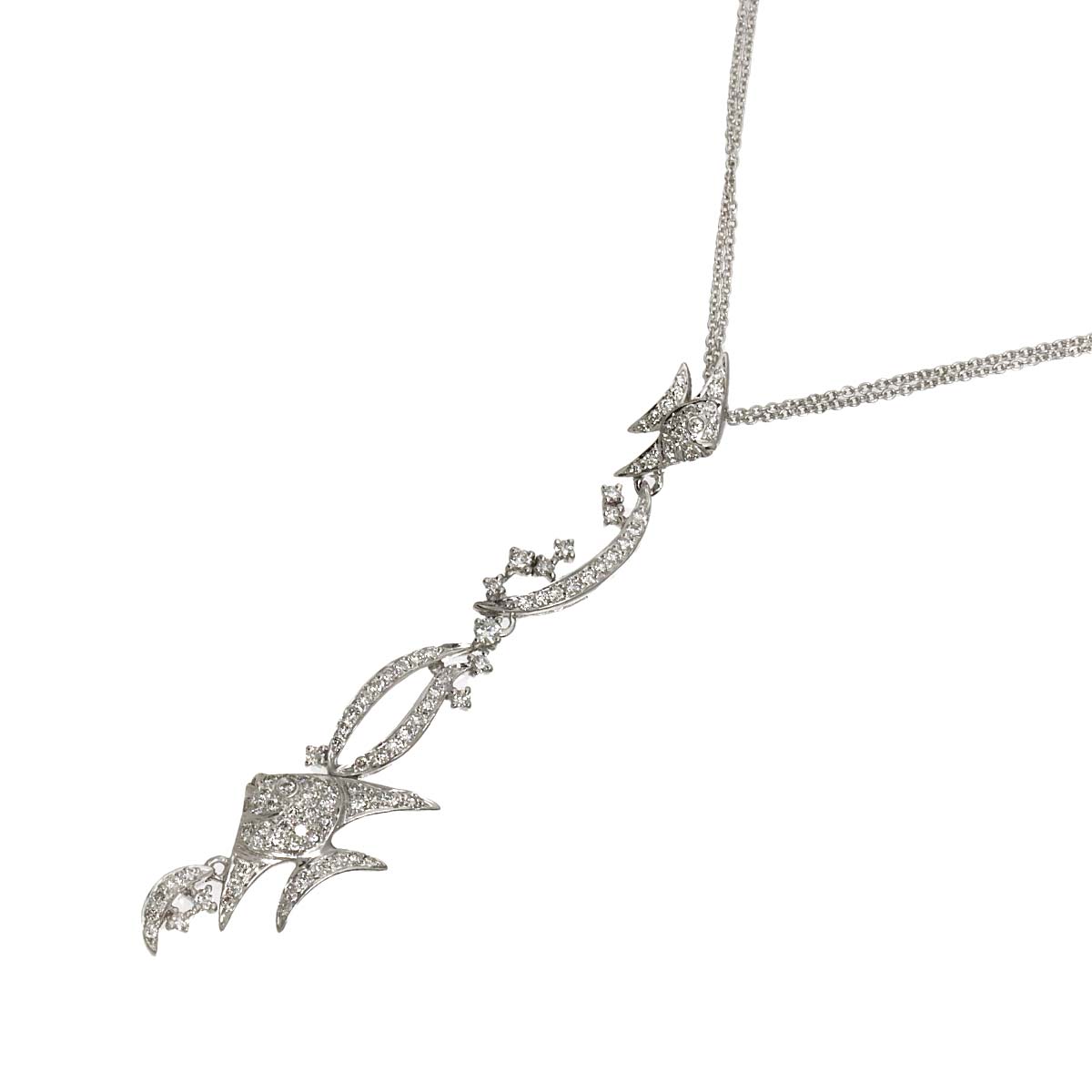 Diamond 0.66ct Necklace 18K WG White Gold 750