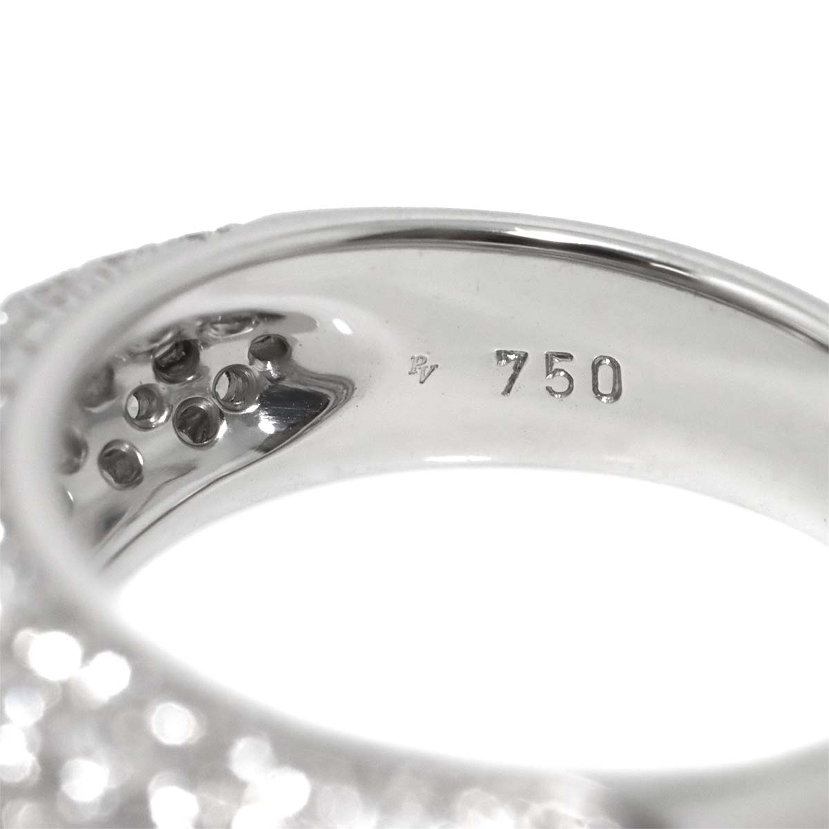 Diamond 1.31ct Ring 18K WG 750 Size4.5-4.75(US)