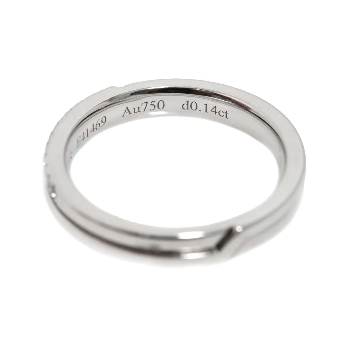 Diamond 0.14ct Ring 18K WG 750 Size5-5.25(US)